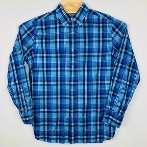 Southern Tide Classic Fit Men’s Medium Blue Plaid Long Sleeve Button Down Shirt
